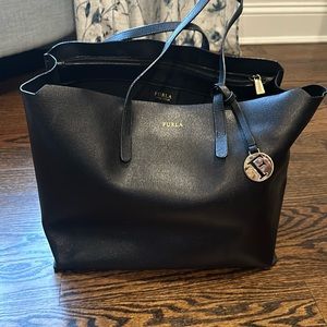 Black Furla tote bag